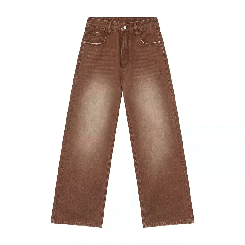 Casual Slim Fit High Waist Wide Jeans