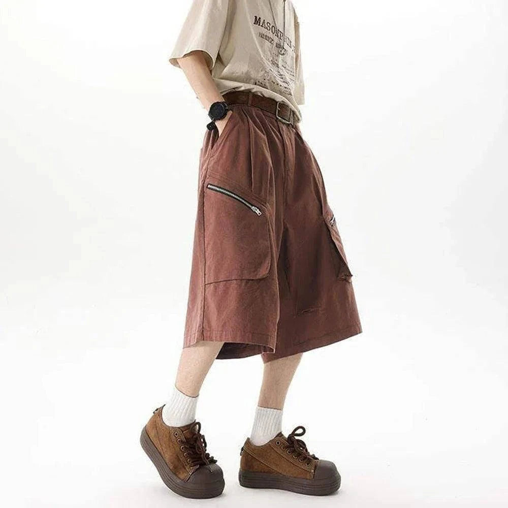 Streetwear - Pantalon de travail à jambe large de couleur unie