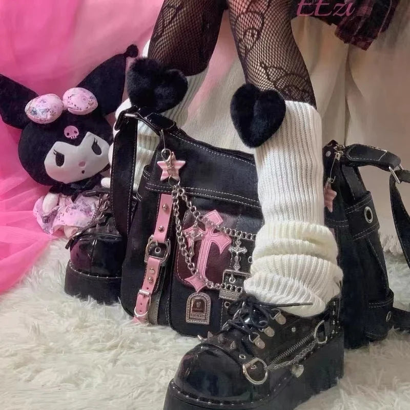 Gothic Charm Hello Kitty Handbag