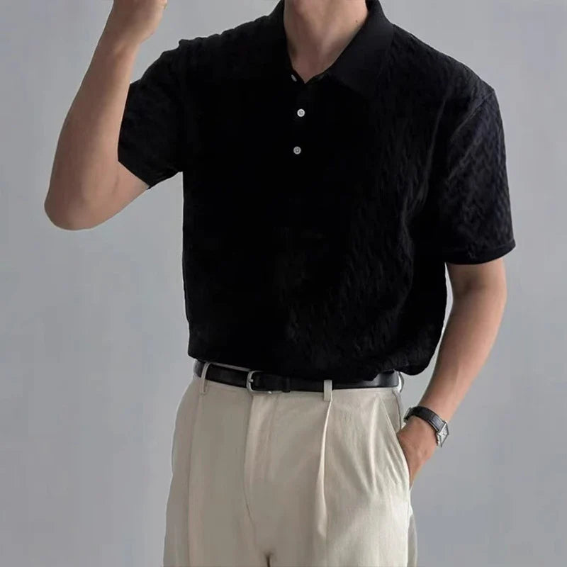 Luxus Strick Polo Business Casual T-Shirt