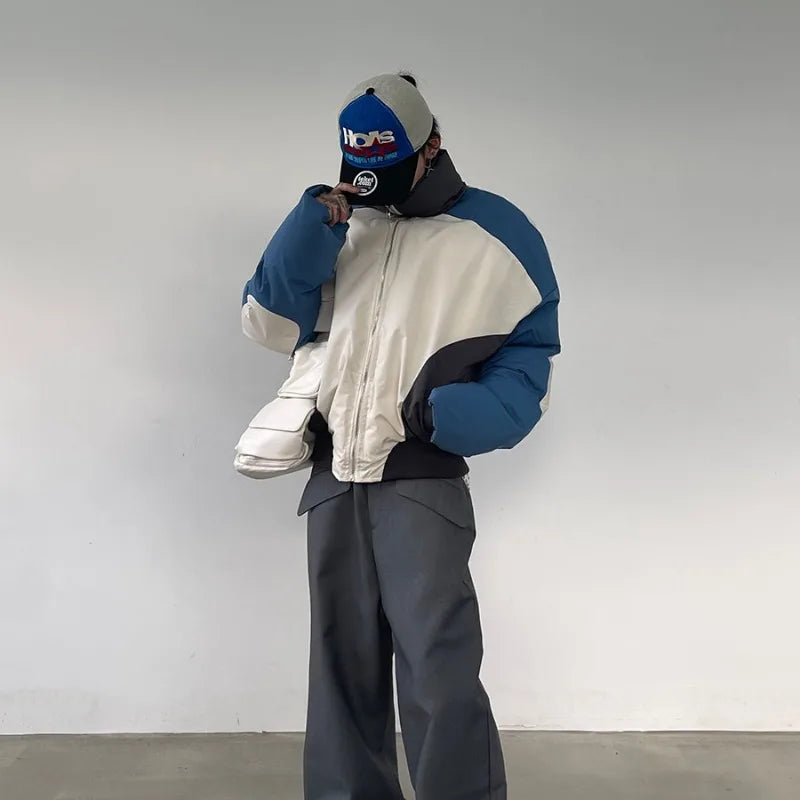 Vintage Patchwork Cotton Padded Winter Jacket