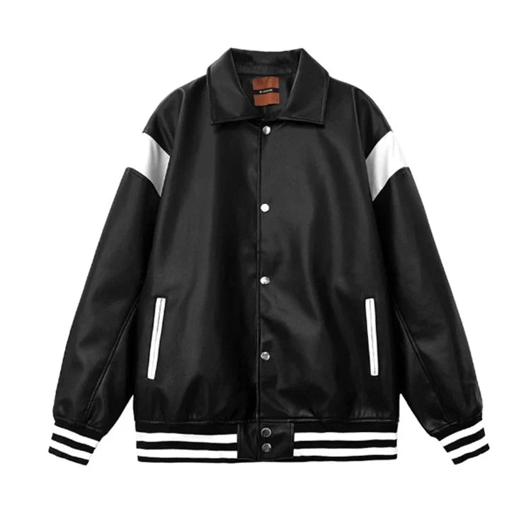 Retro Patchwork High Street Leather Varsity Jacket