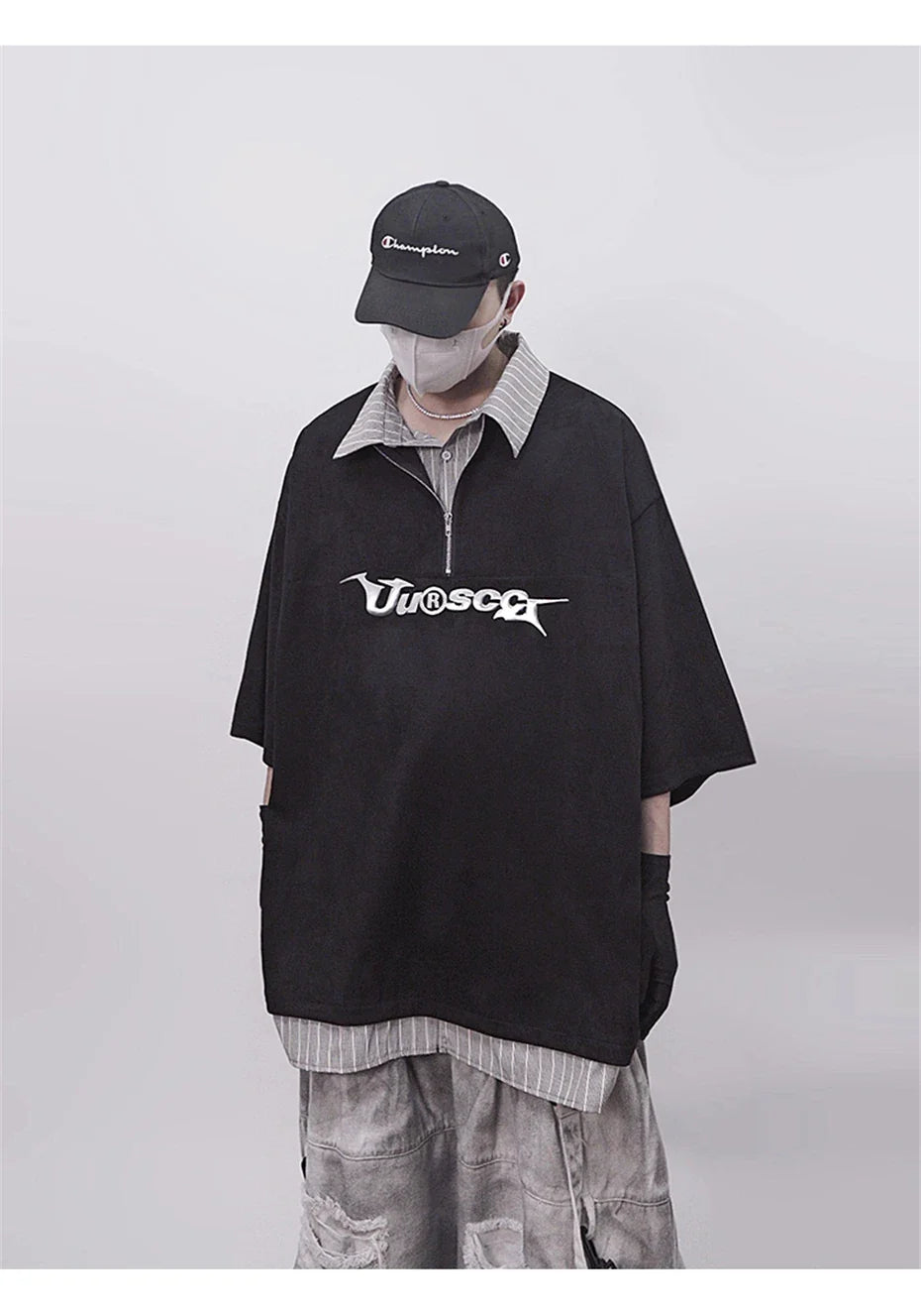 Punk Vintage Oversized Polo T-Shirt