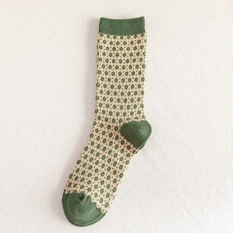 Cozy Vintage Warm Cotton Tube School Socks