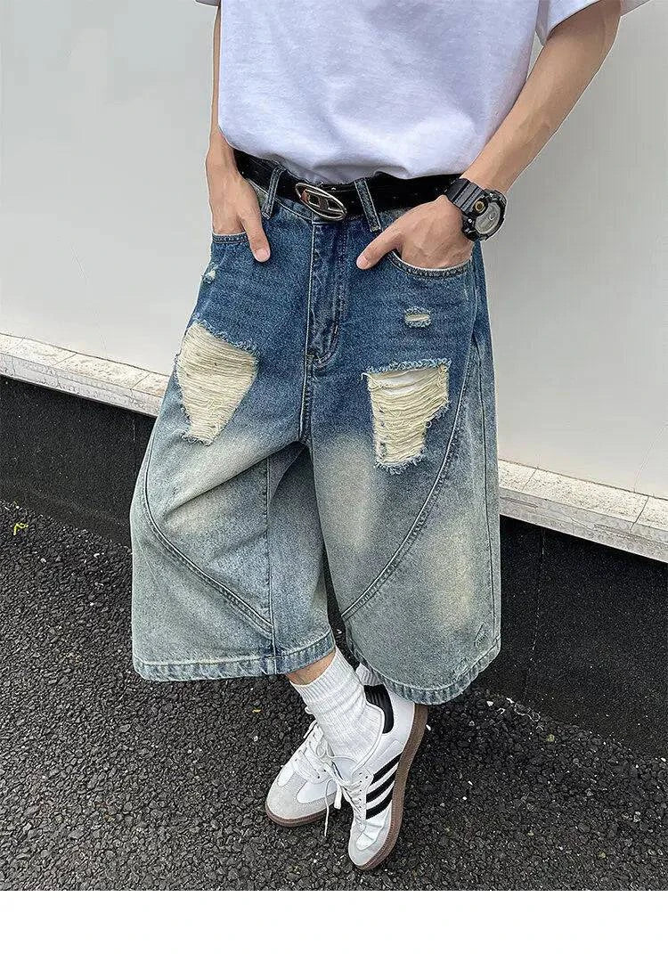 Original Gradient Gemütliche Stimmung Gewaschene Geflickte Jorts