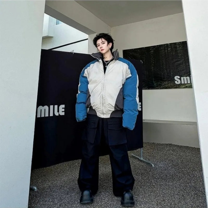 Vintage Patchwork Cotton Padded Winter Jacket