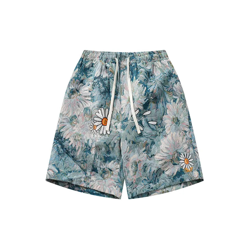 Pantaloncini larghi con fiore di margherita