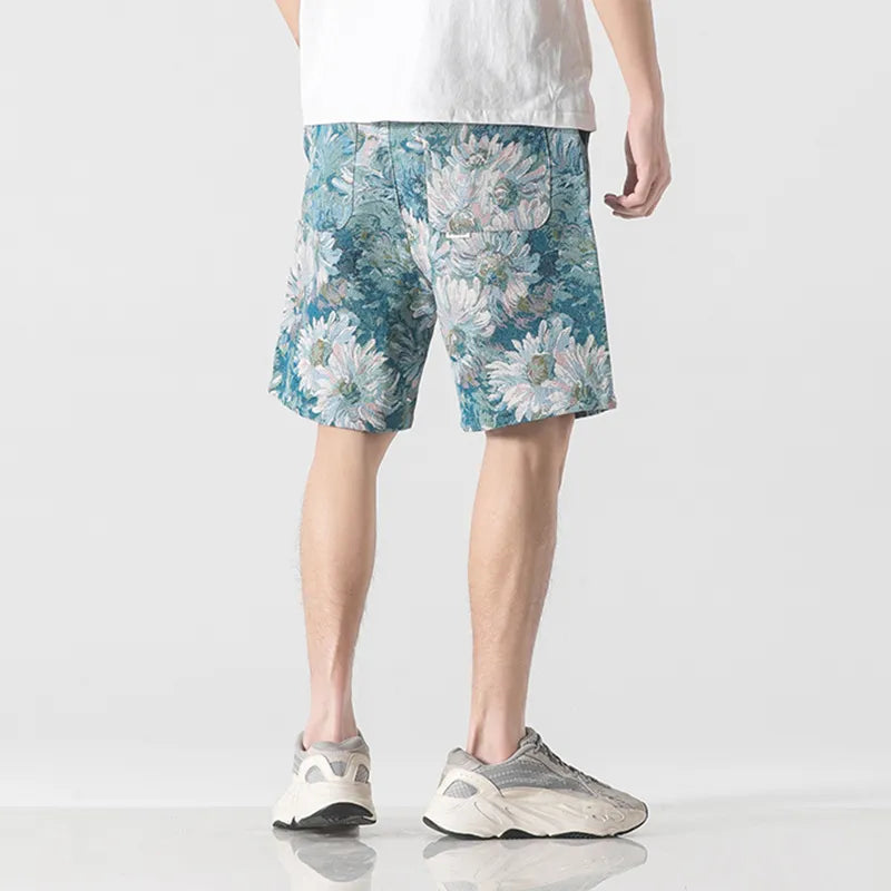 Pantaloncini larghi con fiore di margherita