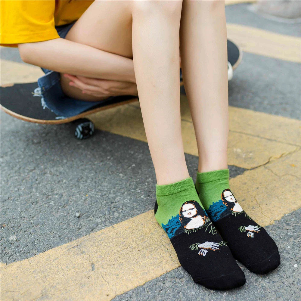 Artistic Retro World Famous Short Socks