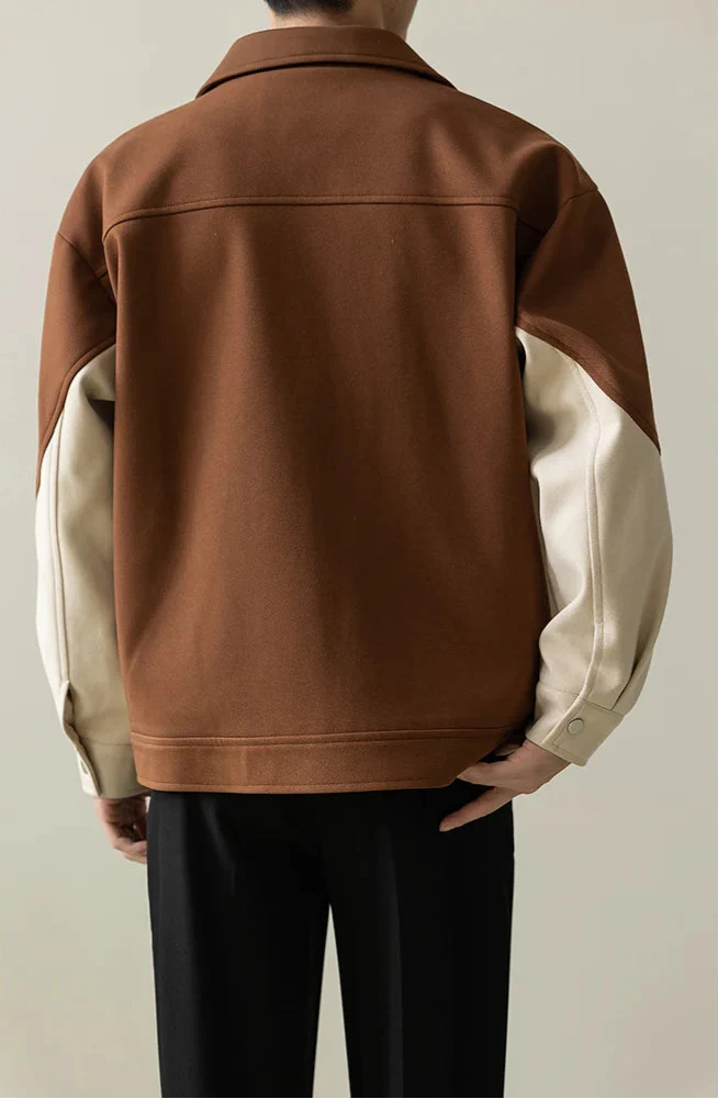 Casual Loose Vintage Patchwork Korean Style Jacket