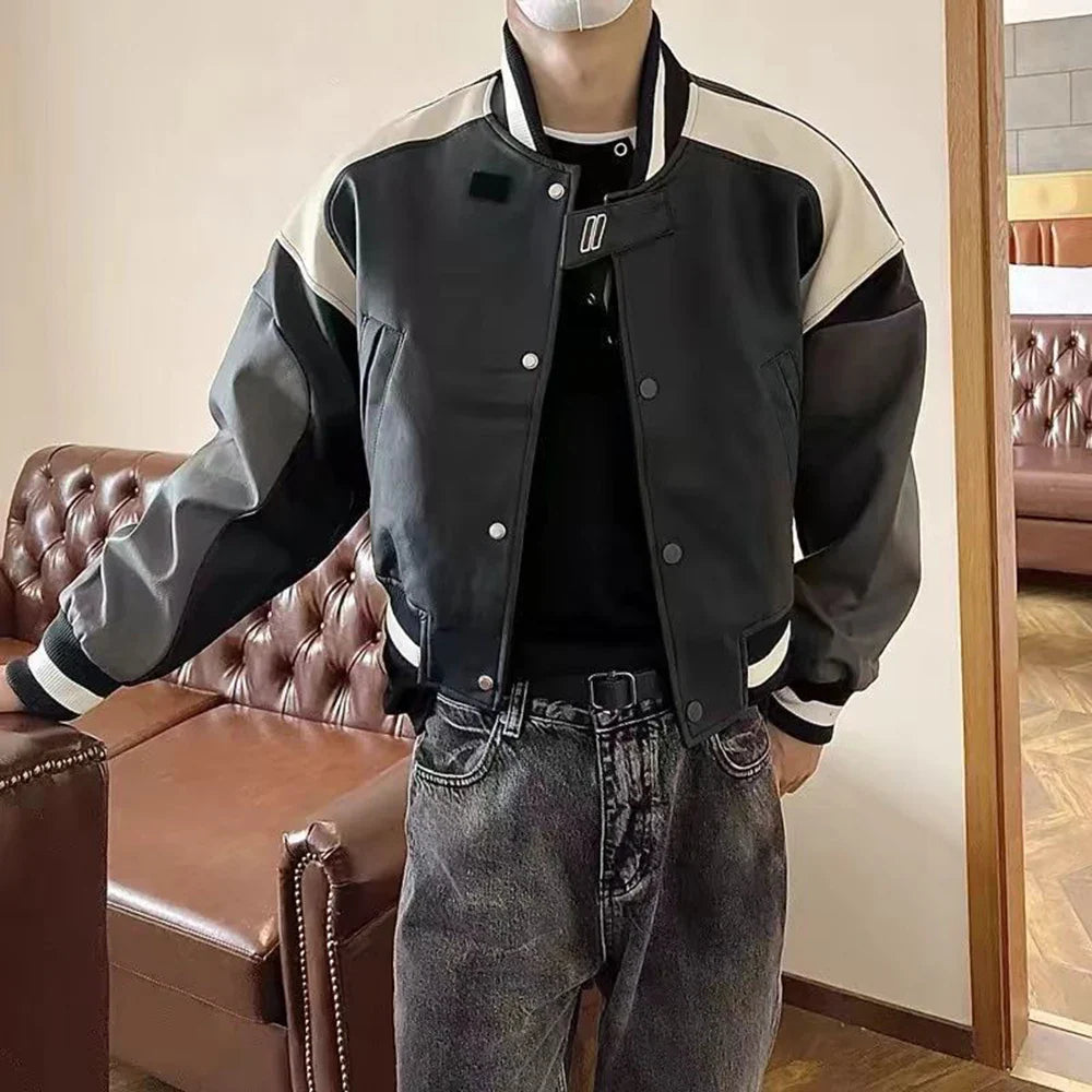 Polished Look Luxury Retro Leather Jacket