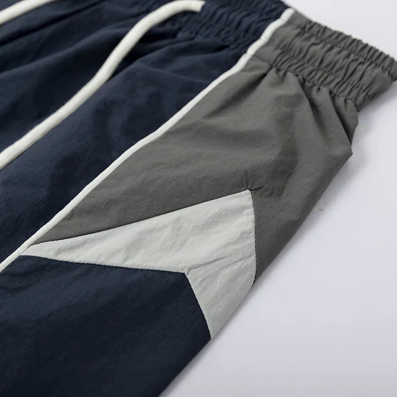 Trendy patchwork hiphop shorts