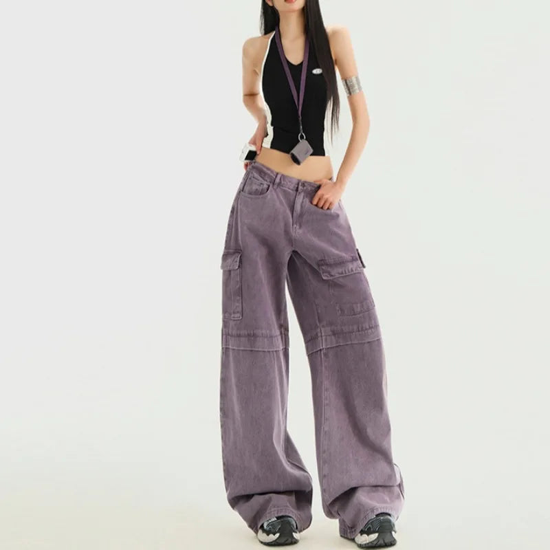 Retro Loose Fit High Waist Jeans