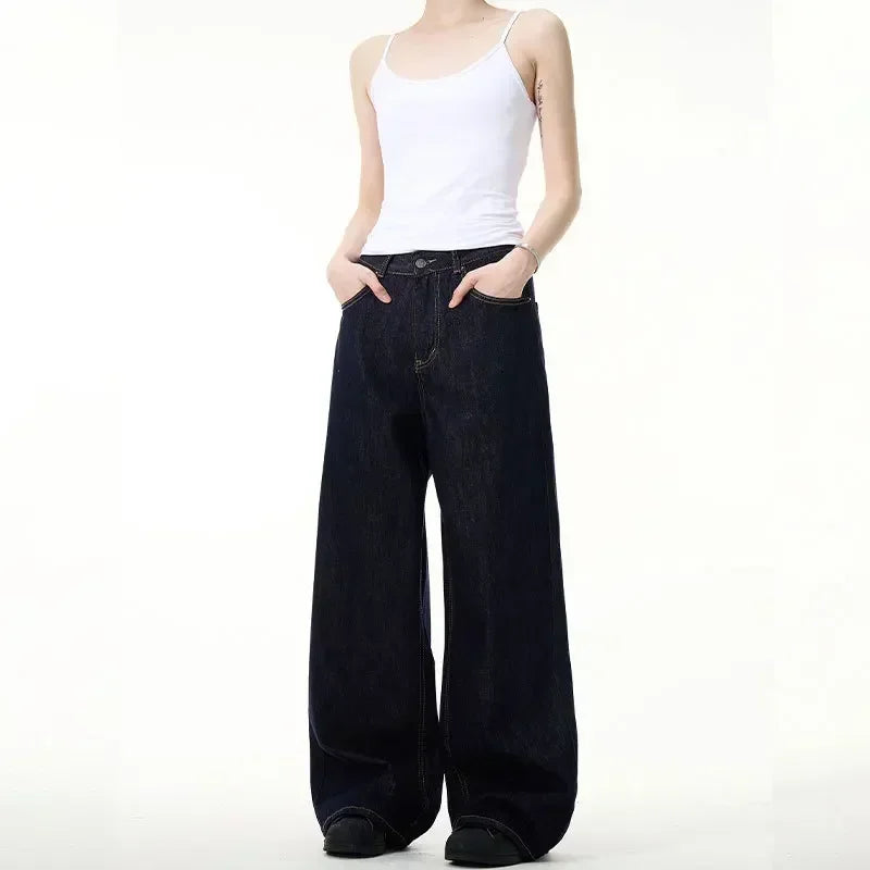 Autumn Mens Wide Leg Denim Jeans