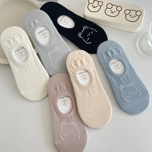 Meias Femininas de Urso Estilo Desenho Japonês Fofo - NÃO-11 / Tamanho 35-39