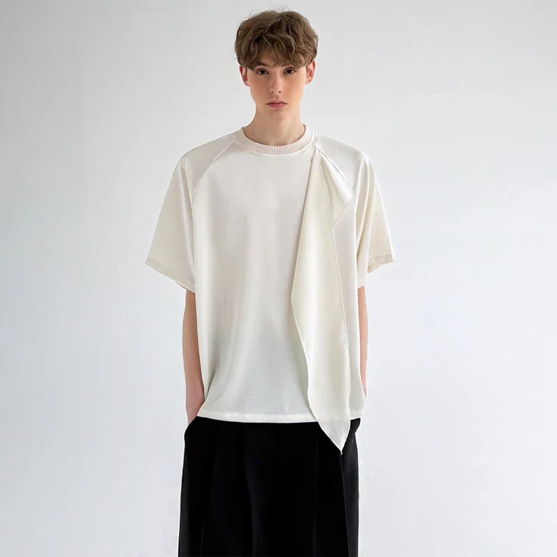 Hoogwaardig gepersonaliseerd lint patchwork T-shirt