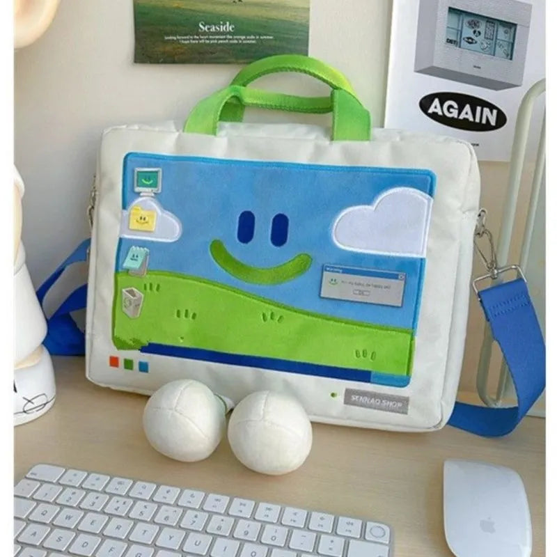 Y2K Smiling Laptop Bag