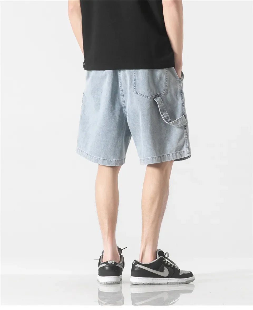 Washed Baggy High-waist Shorts