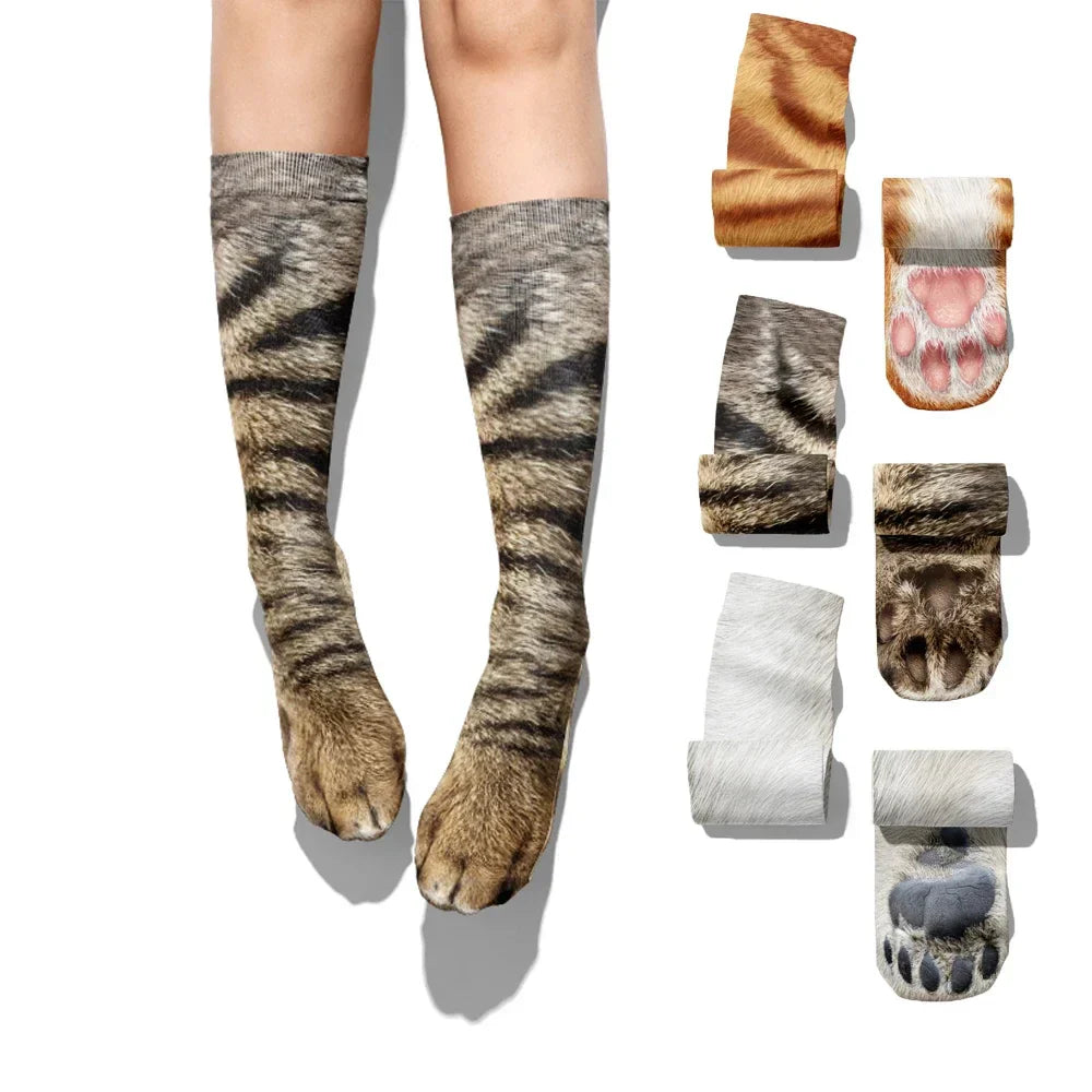 Funny Leopard Tiger 3D Simulation Socks