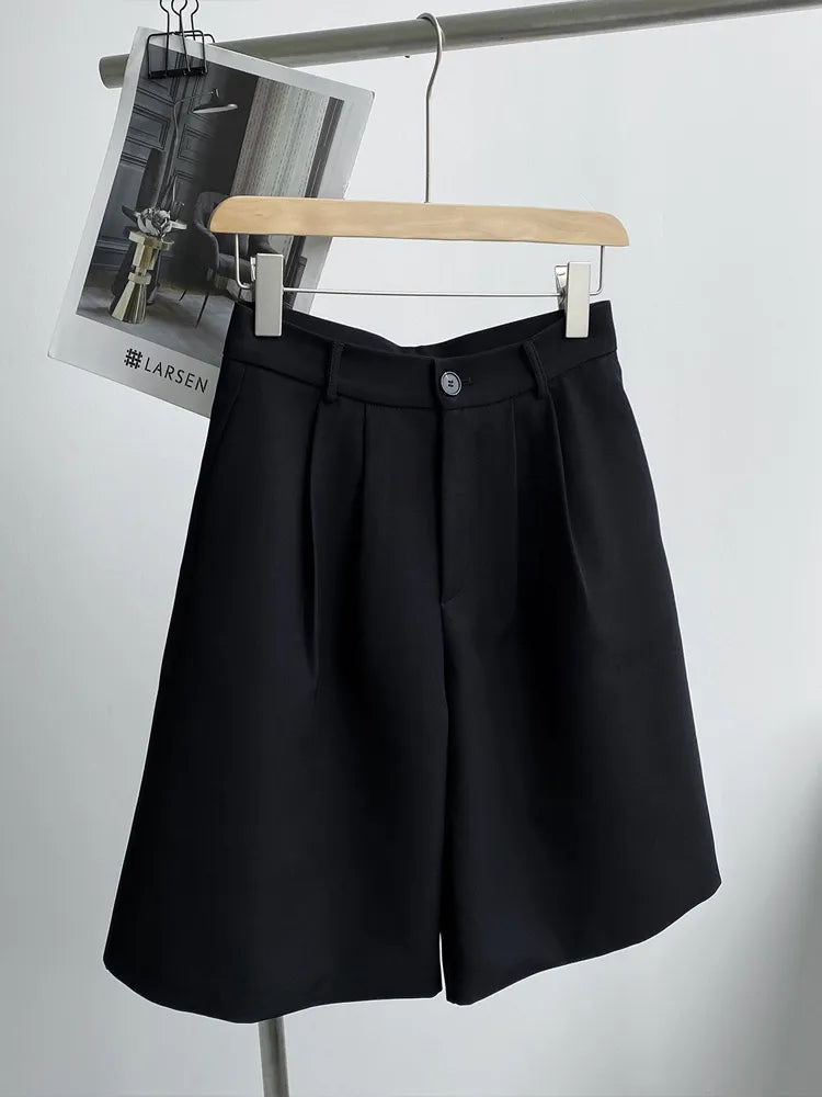 Vintage hoge taille rechte shorts