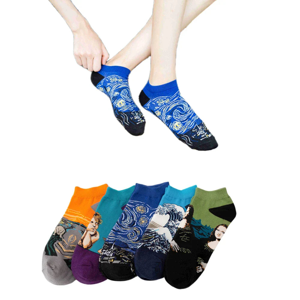 Artistic Retro World Famous Short Socks