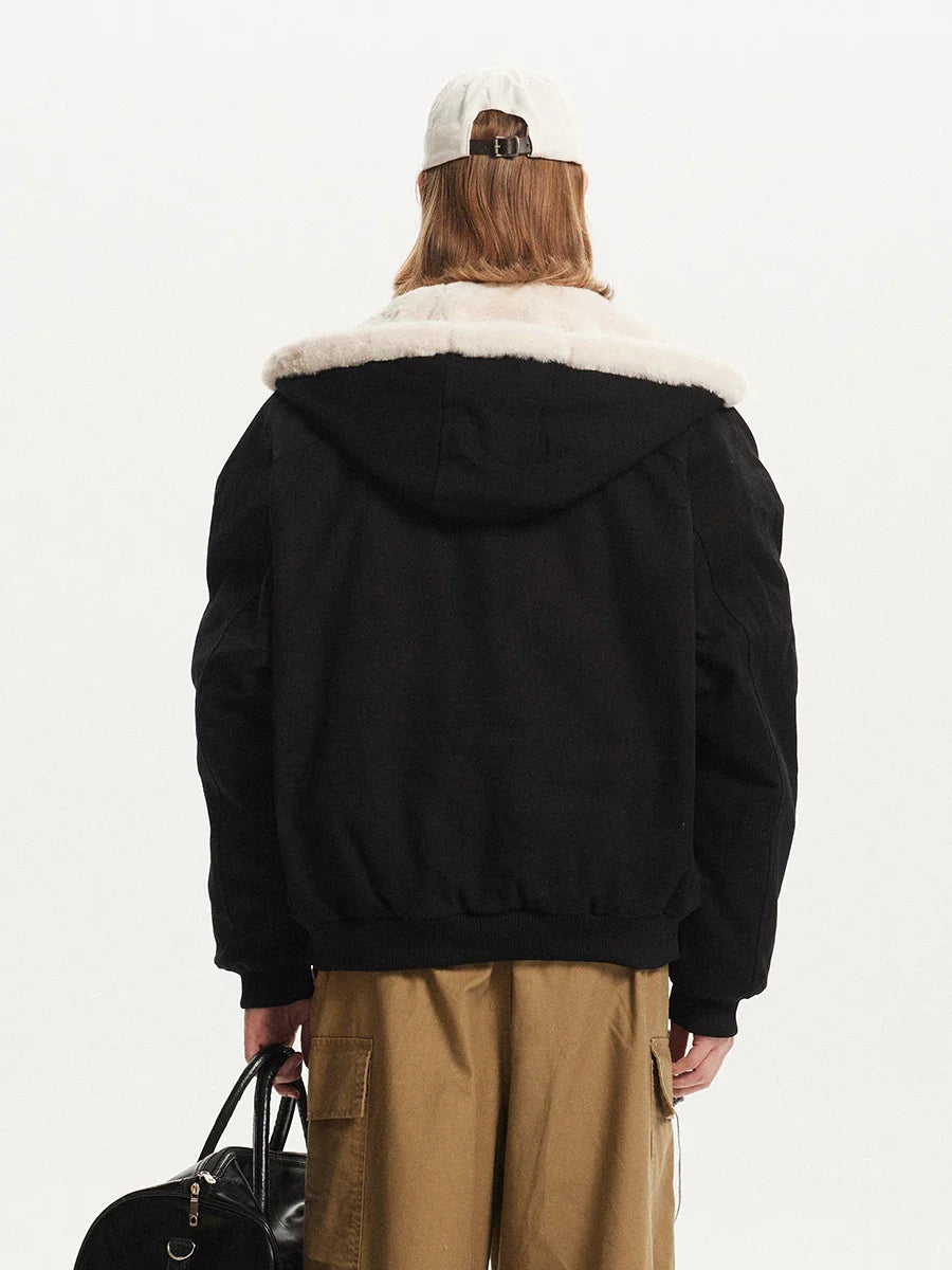 Veste zippée doublée en sherpa