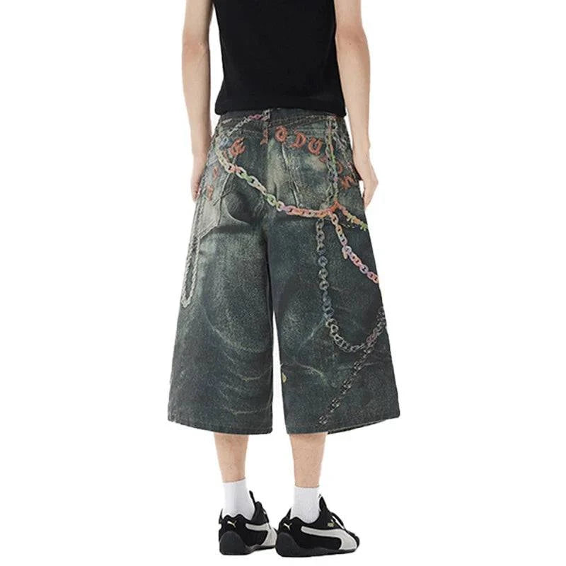 Custom 3D Printed Chain Pattern Jorts