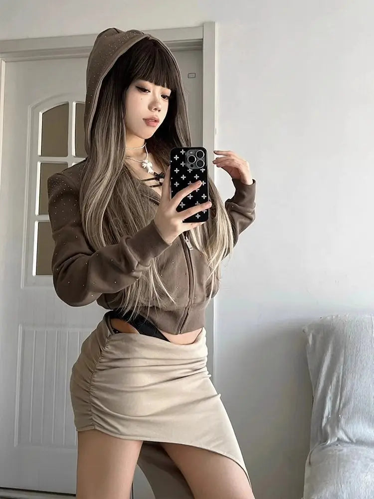 Women Cozy Handsome Zip-Up Sweatshirt