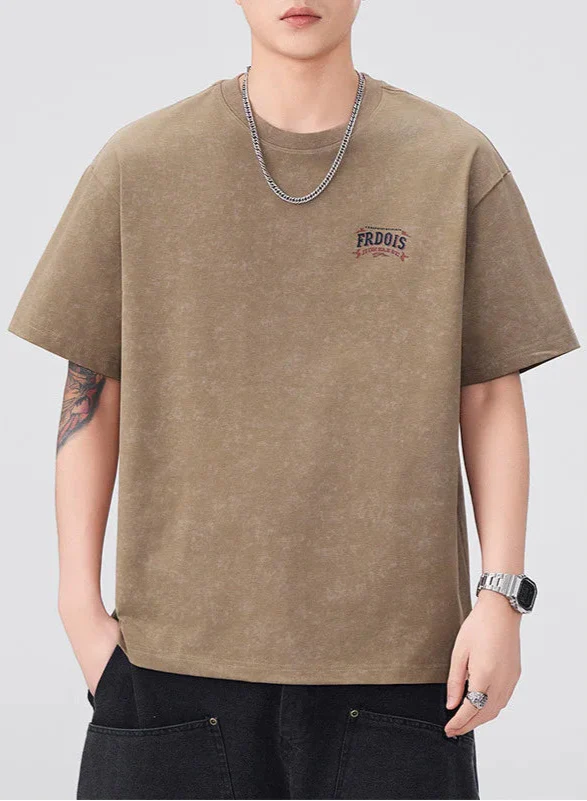 Effortless Retro Casual Short Sleeve Cotton T-Shirt