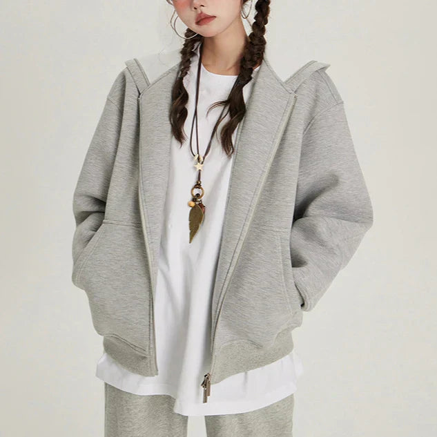 Vintage Cool Loose Fit Zipper Sweatshirt