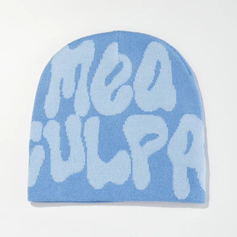 Knitted Letter Print Beanie