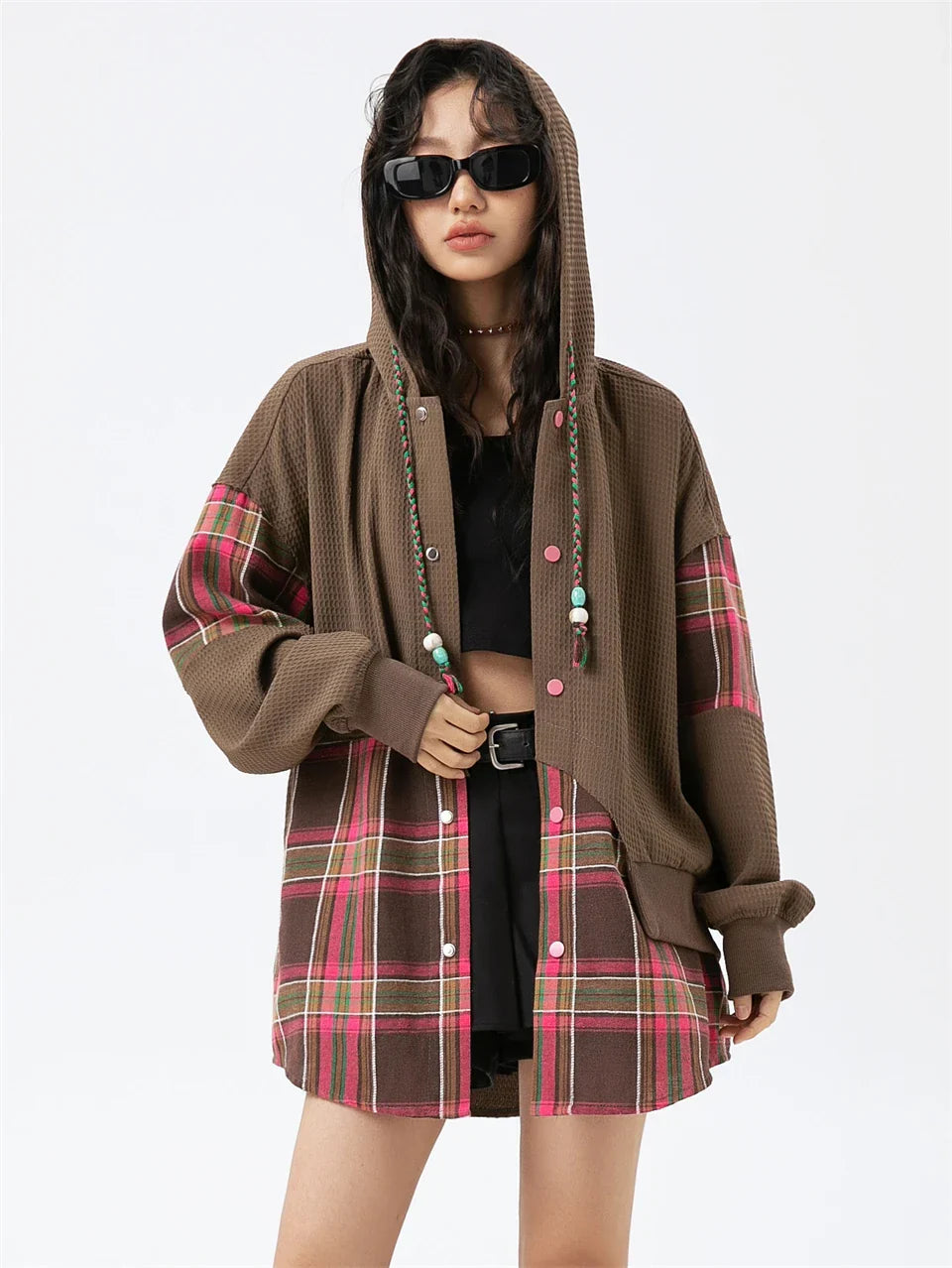 Women Korean Chic Elegant Stitched Swetshirt