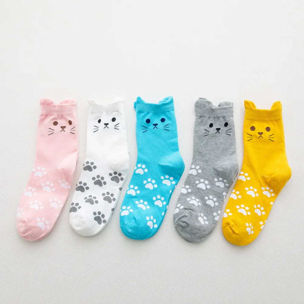 Sweet Cat Ears Cartoon Cotton Socks