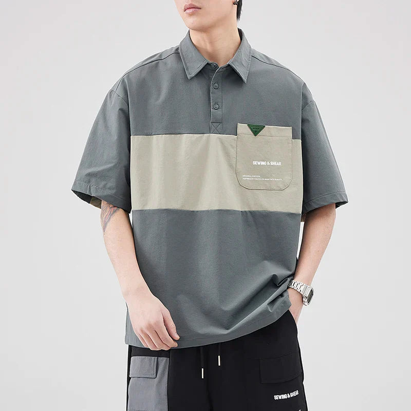 Koreanischer Stil Lebhaftes Kurzarm Rundhals Polo-T-Shirt