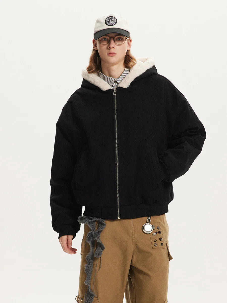 Veste zippée doublée en sherpa