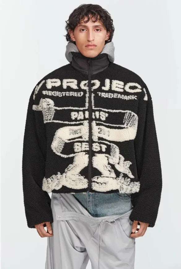 Streetwear Cozy High Collar Fleece Wool Jacket