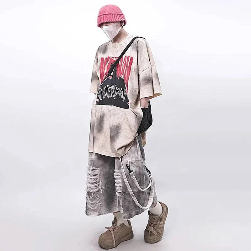 Stilvolle verwaschene Chill Fit kurze Jeansshorts