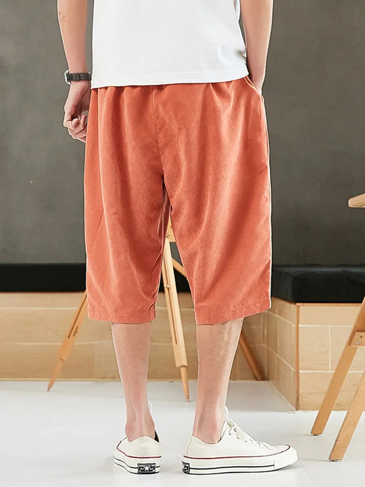 Casual baggy shorts tot op de kuit