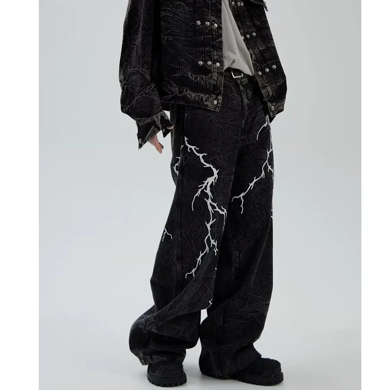 American Washed Flare Lightning Jeans