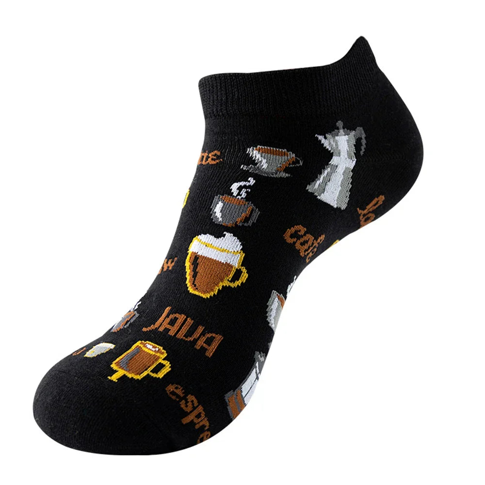 Funny Hip Hop Cartoon Cotton School Socks