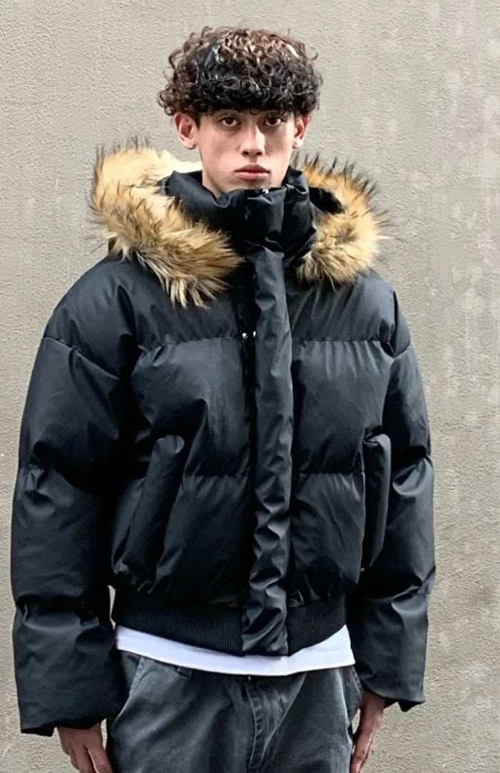 Winter Cool Parkas Removable Hat Boomber Jacket