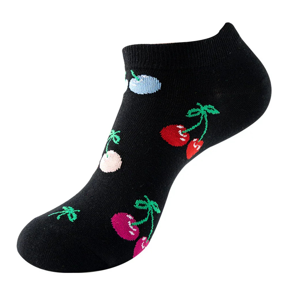 Funny Hip Hop Cartoon Cotton School Socks