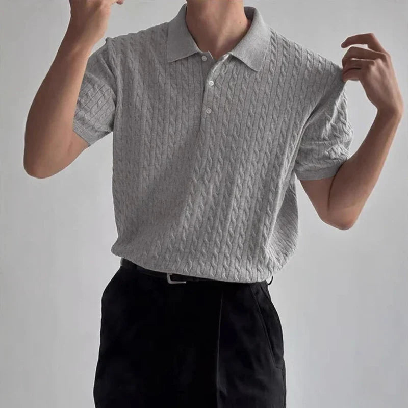 Luxus Strick Polo Business Casual T-Shirt