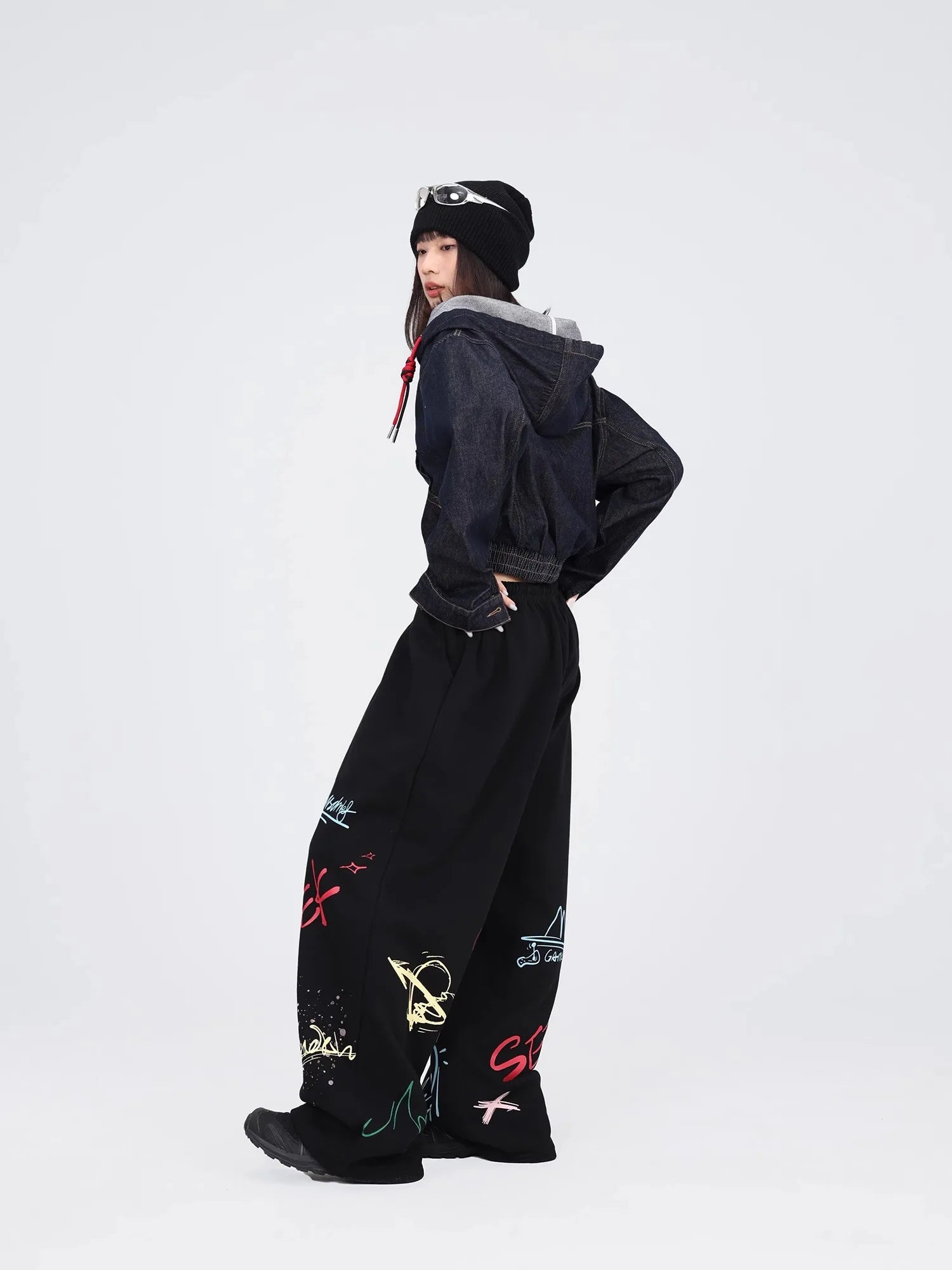 Graffiti Black Hip Hop Dance Pants