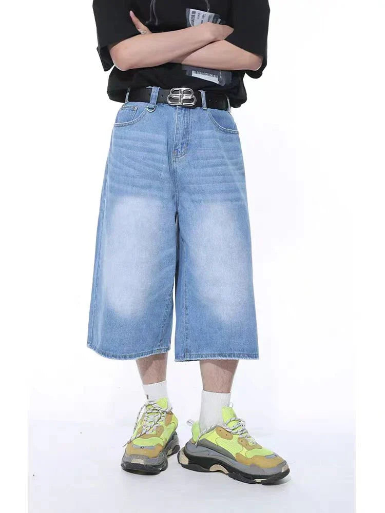 Blue Vintage High Waist Denim Short