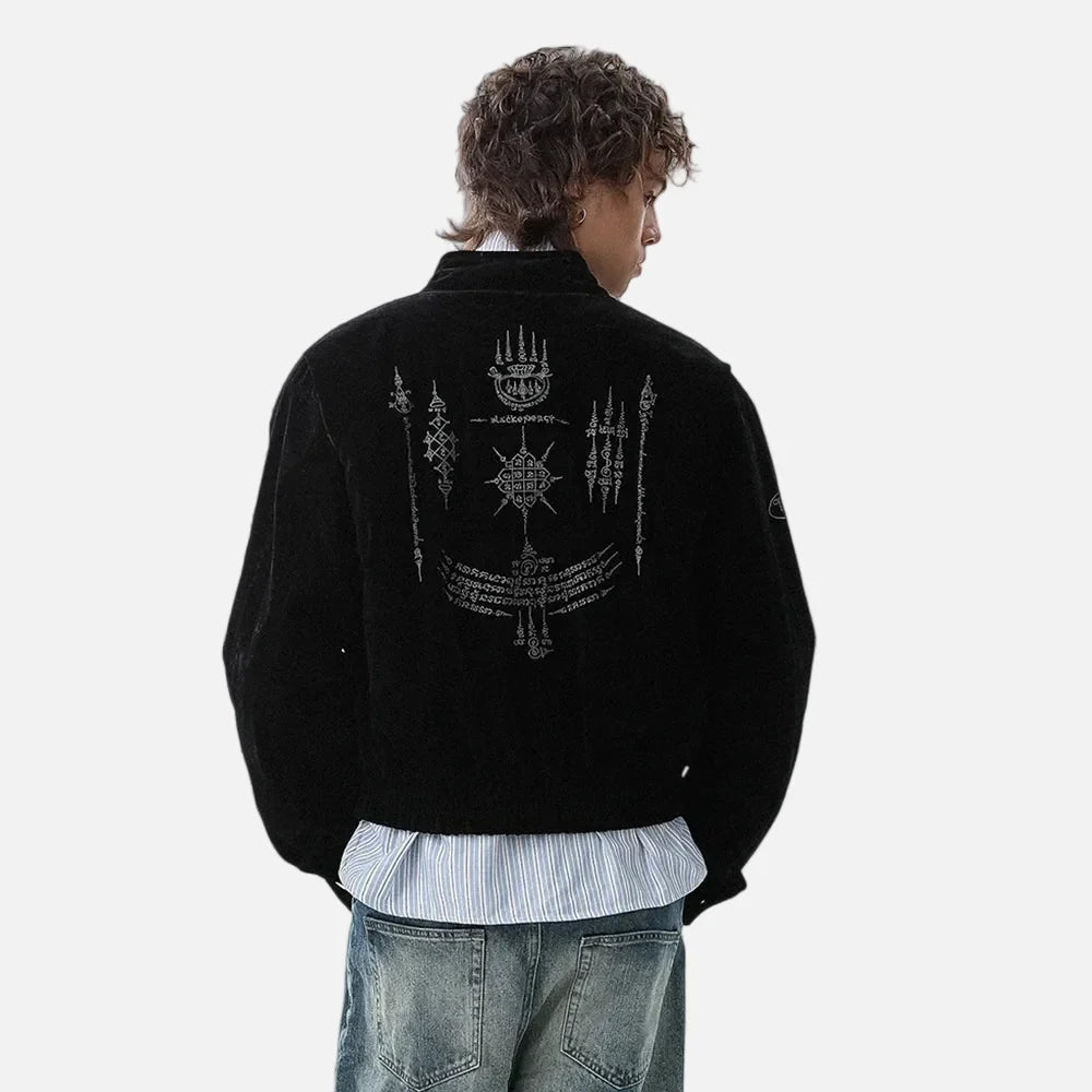 Streetwear Button Down Stand Collar Jacket