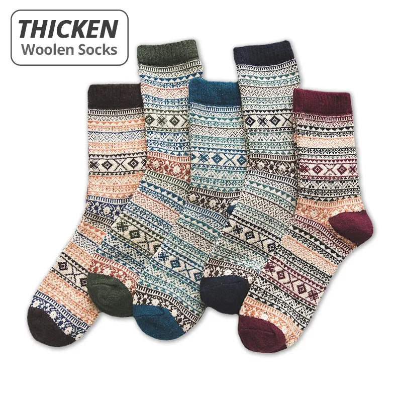 Thick Wool Retro Socks