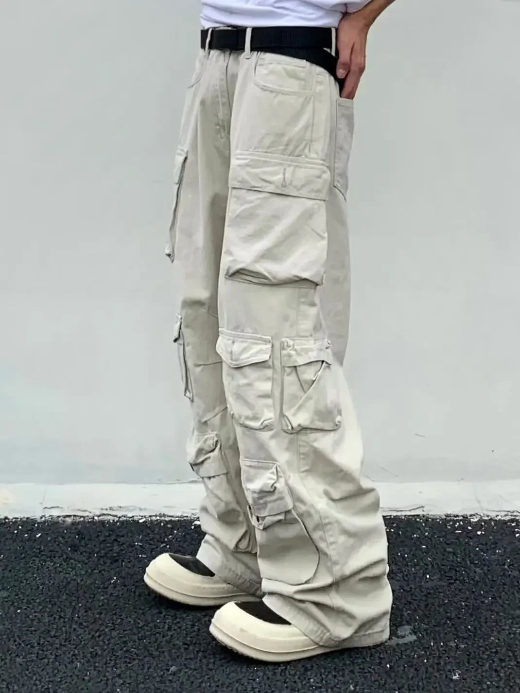 High Street Retro Multi-Pocket Pants