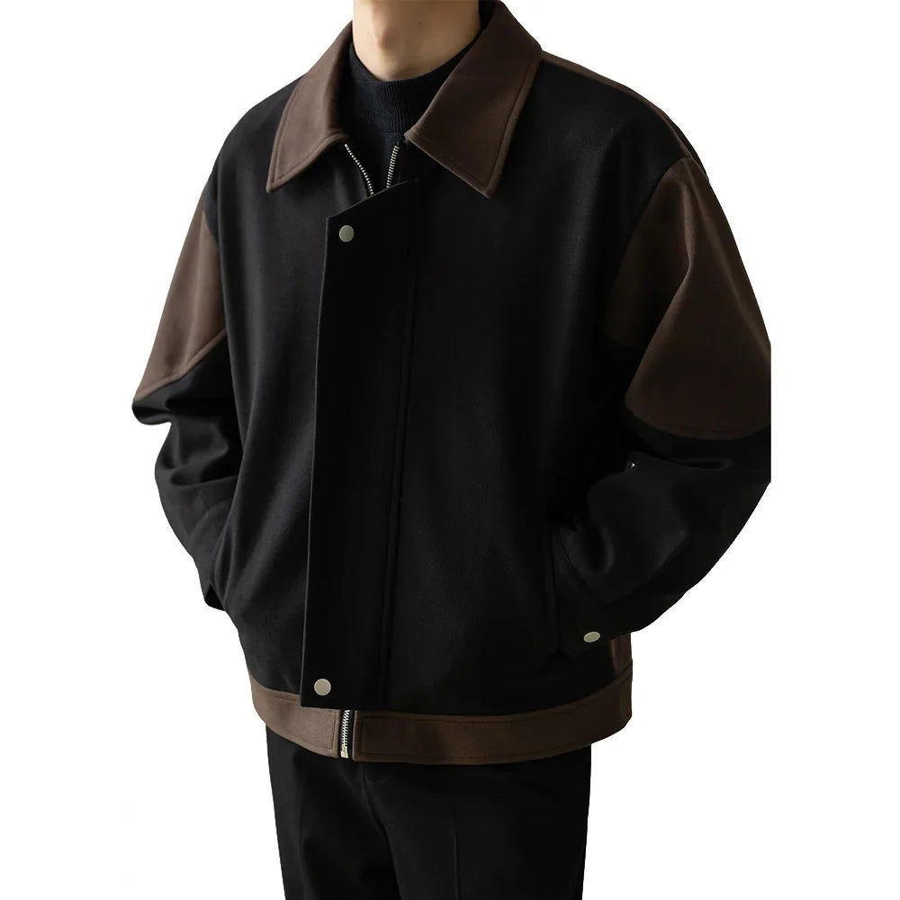 Casual Loose Vintage Patchwork Korean Style Jacket