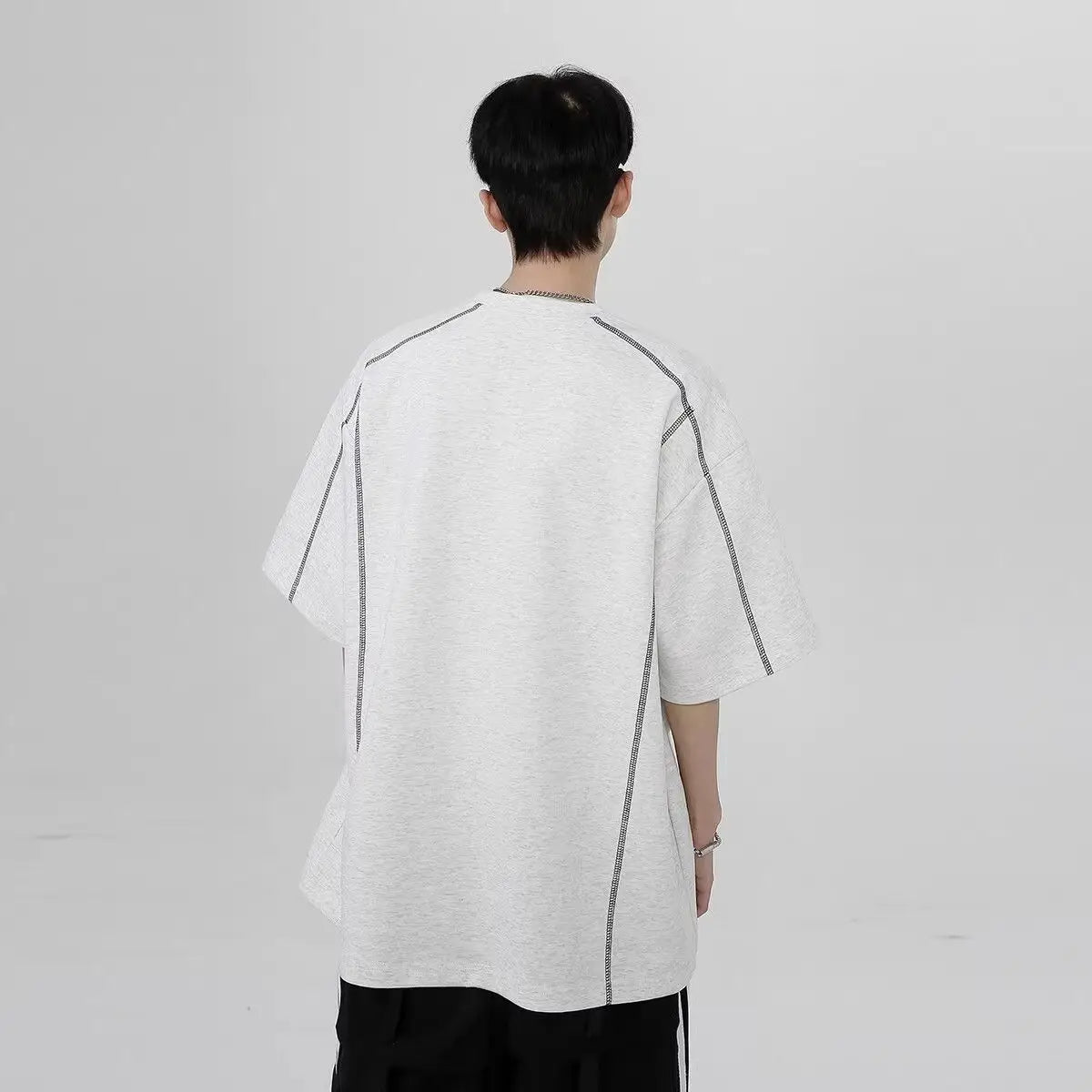 Streetwear Breathable American Black Short Sleeve T-Shirt